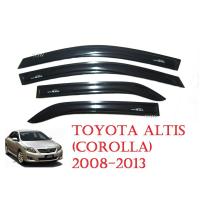 ราคา (4ชิ้น) กันสาดประตู โตโยต้า อัลติส ปี 2008-2013 สีดำ Toyota corolla altis Windshield กันสาด กันฝน ของแต่งอัลติส AO (6200800626)