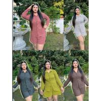 ราคา ชุดเซ็ท 2 ชิ้น สาวอวบเสื้อแขนยาว + กางเกงขาสั้น (44101844400)