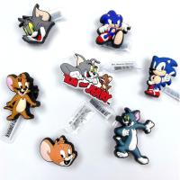 ราคา [CHARM SONIC, TOM & JERRY ] JIBBITZ แนบรองเท้าแตะสําหรับเด็ก, สติ๊กเกอร์เสน่ห์ด้วย SONIC motifs, TOM & JERRY (44458814481)