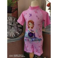 ราคา ชุดว่ายน้ำเด็ก ชุดว่ายน้ำเด็ก บอดี้สูท ลายเจ้าหญิงโซเฟีย สีชมพู Size 3-8y (21344818552)