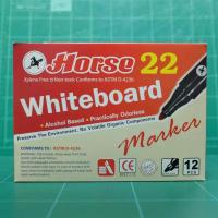 ราคา ปากกาไวท์บอร์ดตราม้า Horse Whiteboard Marker H-22 หมึกสีแดง (1กล่อง/12ด้าม) (3360633506)