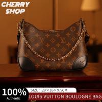 ราคา Louis Vuitton BOULOGNE Bag/กระเป๋าสะพาย/ผู้หญิง LV ladies messenger bag M45831 (26077550941)