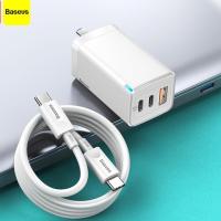 ราคา ไฟเต็ม Baseus Gan5 pro 65W หัวชาร์จเร็ว Adapter Fast Charge USB Type-C 2Port อะแดปเตอร์ หัวชาร์จไว (41502710817)