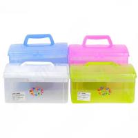ราคา Lifepro กล่องพลาสติกหูหิ้ว 2 ชั้น (มีถาดเสริม) รุ่น FB-101 กล่องใส่ของจุกจิก กล่องใส่เครื่องเขียน ตะกร้ามีหูหิ้ว (41952574960)