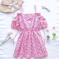 ราคา เดรสสายเดี่ยวเว้าไหล่ลายดอกจั้มเอว (7140375304)