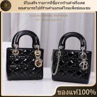 ราคา ใหม่ มีใบเสร็จ อุปกรณ์เสริมที่สมบูรณ์ DIOR กระเป๋า Mini Lady Dior ของแท้ 100 (26042227583)