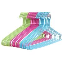 ราคา ไม้แขวนเสื้อ ไม้แขวนลวดเคลือบ ไม้แขวนผ้า สีสดใส 1 แพ็คมี 10 ชิ้น (ยกลัง 1 ลังมี 12 แพ็ค) (13798235251)