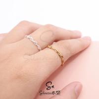 ราคา แหวนสร้อยเงินแท้ แหวนสร้อยมินิมอล เงินแท้ 92.5% ชุบทอง 18K (13109416937)