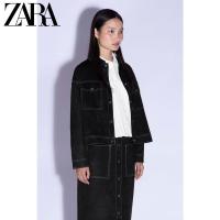 ราคา ZARA ฤดูใบไม้ร่วงฤดูหนาวสไตล์ใหม่ผู้หญิงสีดํา Wanted Line Contrast สีเสื้อแจ็คเก็ต 4968823 800 (42777111762)