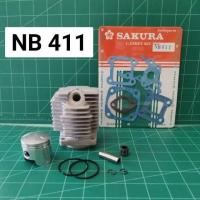 ราคา เสื้อสูบ โรบิ้น NB411 ขนาด 40 มม. เกรดดี ในชุดประกอบด้วย เสื้อสูบ ลูกสูบ แหวน สลัก คลิ๊ปล็อคสลัก เสื้อสูบ 411 RBC411 (41314330158)