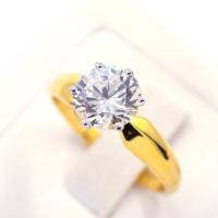 ราคา Lucky Gems แหวนทองแท้ 9k (37.5%) เพชร CZ แหวนเพชรเม็ดเดี่ยวชู 9kcz108 (29317742128)