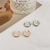 ราคา ( ต่างหูหนีบ ขดลวด ) ต่างหูห่วง สีทอง สีเงิน (23966181058)
