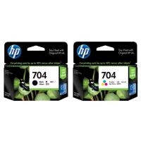 ราคา หมึก HP 704 สีดำ และ หมึก HP 704 ตลับสี ของแท้ (9791249867)