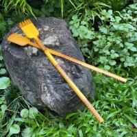 ราคา Gold ไม้เกาหลัง ทำจากไม้ไผ่ ยาว ประมาณ 40 เซนต์ (25277234683)