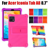 ราคา สําหรับ Acer Iconia Tab A8 8.7 2024 ซิลิโคนอ่อนนุ่มระดับพรีเมียมกลับกรณี Drop Proof แฟชั่น Rainbow/สีทึบแท็บเล็ตกรณี (26737800546)