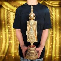 ราคา พระรัตนะ ปางเปิดโลก (กว้าง5นิ้ว สูง15นิ้ว)เนื้อโลหะสัมฤทธิ์ปิดทองฐานอุดดินไทย เป็นพระทรงเครื่องจักรพรรดิสมัยรัตนโกสินทร์ (21807057570)