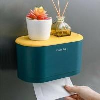 ราคา กล่องใส่ทิชชู่ กล่องใส่กระดาษชำระ ติดผนังไม่ต้องเจาะ กันน้ำ ใส่ได้ทั้งทิชชู่แบบม้วนและแบบแผ่น E031 (5979990360)