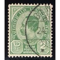 ราคา 2442 แสตมป์รัชกาลที่ 5 ชุดพระพักตร์ข้าง ดวง 2 อัฐ สีเขียว ใช้แล้ว (24658413750)