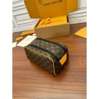 ราคา Louis Vuitton Old Flower Series Old Flower Full Print Zipper Opening Closed Canvas and Leather Toiletry Bag Womens Brown Medieval Bag M46696 (55003041304)