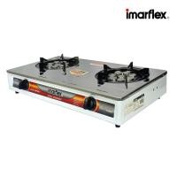 ราคา IMARFLEX_2 เตาแก๊ส หัวคู่ หน้าแสตนเลส หัวเทอร์โบ IG-419 (1619958018)