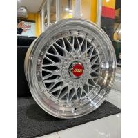 ราคา ล้อแม็กซ์ BRS RS สีซิลเวอร์ขอบเงา 8.5-17นื้ว 4รู100/114 ET25 [21164] (25730872601)