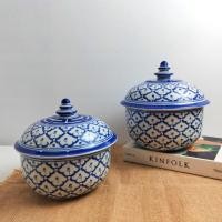 ราคา โถอัฐิ เซรามิค ลายคราม โกศใส่อัฐิ ลายไทย เคลือบอย่างดี เนื้อเงางาม มี 2 ชนาด 8 นิ้ว 7 นิ้ว (23263627646)