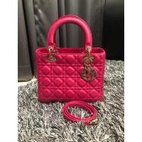 ราคา Dior lady10” Fuchsia Lambskin GHW Y13 (20677349238)