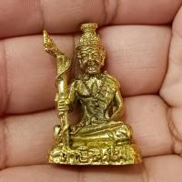 ราคา พ่อปู่ฤาษีตาไฟ ถือไม้เท้าพญานาค เนื้อทองเหลือง ขนาด 3 ซม. (24916029824)