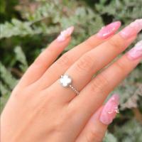 ราคา Ps_Present : Clovers Ring แหวนใบ​โคลเวอร์นำโชค​หอยมุกแท้​ ​ ตัวเรือนเงินแท้ 925​ ชุบทองคำขาว (28635125515)