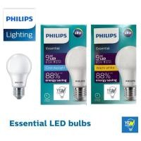 ราคา หลอดไฟ LED Philips 9W แสงขาว/แสงเหลือง ขั้วE27 ประหยัดไฟ ทนทาน (24866469236)