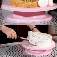 ราคา Gkzw】แท่นวางเค้กหมุนได้, แท่นวางเค้กกลมกันลื่นหมุนได้อุปกรณ์ตกแต่งเค้ก (46802144431)