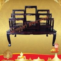 ราคา โต๊ะหมู่บูชา หน้า 6 นิ้ว 9 ชิ้น สีโอ๊ค แบบปกติ (2734051169)