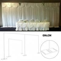ราคา ซุ้มแต่งงาน ขาตั้งฉากหลังงานแต่งงาน ปรับได้ สีขาว Wedding Backdrop Stand Decorative Frame White Rack (24468720776)