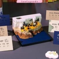 ราคา LANFYGOODS ปฏิทินประติมากรรมกระดาษ, กระดาษหัตถกรรม Notepad ปฏิทินปราสาทวิเศษ, เครื่องประดับตั้งโต๊ะพร้อมไฟ ปฏิทินงานฝีมือกระดาษ (57404322977)