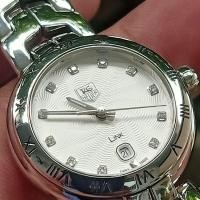 ราคา Tag Heuer New Link Diamond Quartz Guilloche White Dial WAT1411 (16469619847)