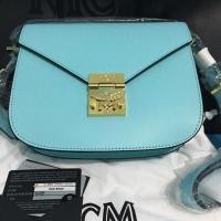 ราคา MCM Patricia Shoulder Bag Small Light Blue 2018 ลดสุดๆ (1444978580)