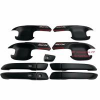 ราคา MU X 2021-2025 เบ้ากันรอยแบบปีก ครอบมือจับ MUX สีดำโลโก้แดง mu-x K. (3049767402)