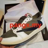 ราคา ภาพจริง Travis Scott x low top "Medium Olive" รองเท้าบาสเก็ตบอลย้อนยุค (50503812531)