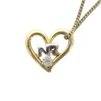ราคา NINA RICCI Accessory Necklace Pendant heart Rhinestone Direct from Japan Secondhand (54354010963)
