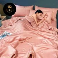 ราคา ผ้าห่มใยไหมเย็นแบรนด์ญาญ่า สีพื้น 6 ฟุต 180*220Cm เกรดพรีเมี่ยม ป้องกันไรฝุ่น นุ่ม ลื่น เย็นสบาย (51304474193)