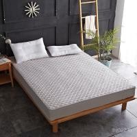 ราคา ที่นอนที่เรียบง่ายผ้าฝ้ายแท้หนาผ้าคลุมเตียงผ้าคลุมเตียงโรงงานขายตรงสีทึบอบอุ่นผ้านวมฝาครอบป้องกัน 1ย61 (40126910822)