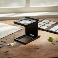 ราคา แว่นขยายพลาสติกพับได้ 10 เท่า พร้อมไม้บรรทัดสีดํา 22 มม. WX (45550213868)