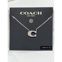 ราคา New!! สร้อยคอ COACH 91433 Pave Signature Necklace Silver (16891263706)