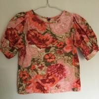 ราคา ส่งต่อเสื้อลายดอกแขนตุ๊กตา (143952609)