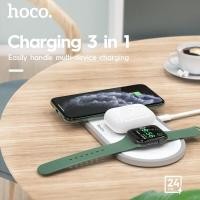 ราคา Hoco ของแท้ ที่ชาร์จไร้สาย CW24 CW33 3 In1 สําหรับ Apple Watch Airpods 12 Pro Max 11 11 Pro X XS Max XR (25850364034)