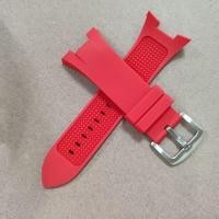 ราคา ARMANI EXCHANGE สําหรับ 31 มม.Armani Exchange AX1186 AX1040 AX1281 ยางสีแดง WatchBand สายรัดหัวเข็มขัด (42877896383)