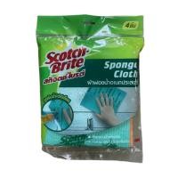 ราคา ผ้า อเนกประสงค์ 3M สก๊อตไบร์ท 4 ชิ้น ผ้า ฟองน้ำ ผ้า ล้างรถ เช็ดกระจก ขนาด 7x7.8 นิ้ว Scotch Brite Sponge Cloth (11731611248)