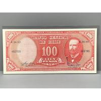 ราคา ธนบัตรรุ่นเก่าของประเทศชิลี ชนิด100pesos ปี1960 UNC (11199262846)