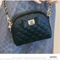 ราคา Axixi กระเป๋าสะพายสีดำประดับโบว์ สวยน่ารักสไตล์เกาหลีเลยค่ะ (319680746)