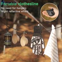 ราคา TME 3M กลางแจ้งแบบพกพาลูกปัด Clothesline ไม่มีไม้แขวนเสื้อเชือกแขวนปรับได้พร้อมถุงเก็บ Camping Gear (47950587193)